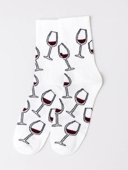 Носки женские "Wine", р. 35-40, белый