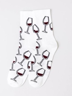 Носки женские "Wine", р. 35-40, белый