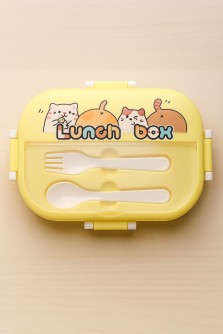 Ланчбокс «Cat family», yellow (1400 ml)