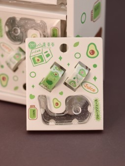 Набор декоративного скотча 2 шт. + диспенсер "Avomilk" (1.2см*3м)