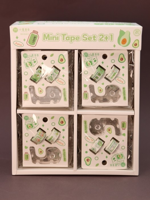 Набор декоративного скотча 2 шт. + диспенсер "Avomilk" (1.2см*3м) 