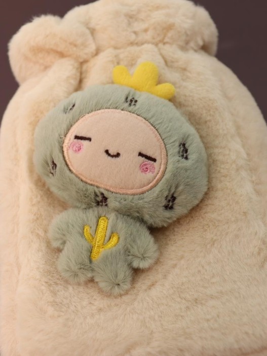 Грелка плюшевая с ремешком &quot;Plush friends&quot;, cactus, 400 мл (21*15,2 см) 