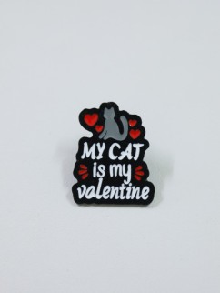 Значок металлический iLikeGift &quot;The cat is My Valentine&quot;