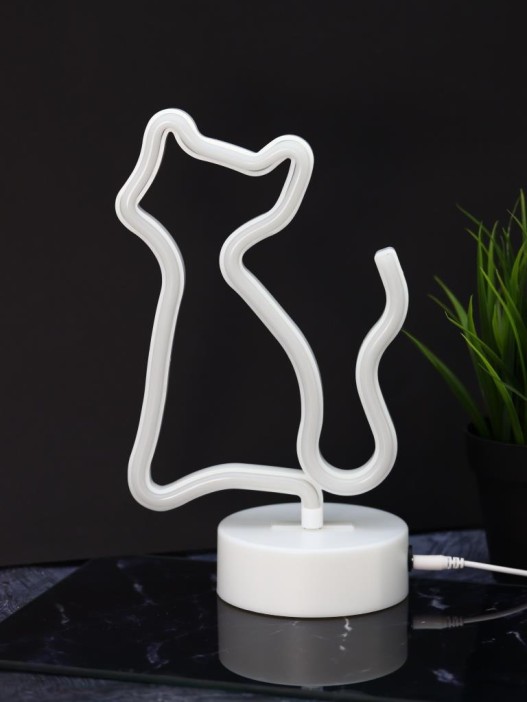 Неоновый LED ночник настольный &quot;Cat&quot;, розовое свечение (24х16 см) 