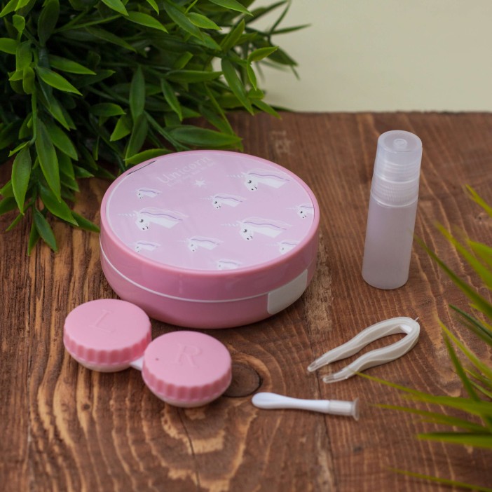 Контейнер для линз «Unicorn», pink 