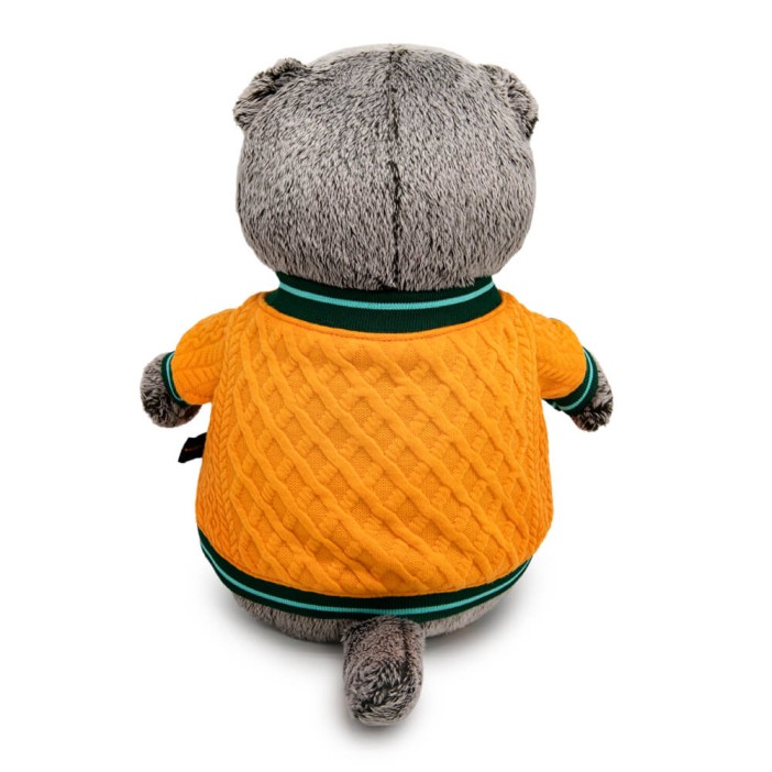 Мягкая игрушка &quot;Кот Басик в бомбере с крокодилом&quot; (19 см) 