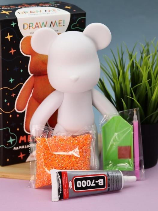 Алмазная мозаика на фигурке Draw Me! «Orange bear», (14*9.5*23 см) 