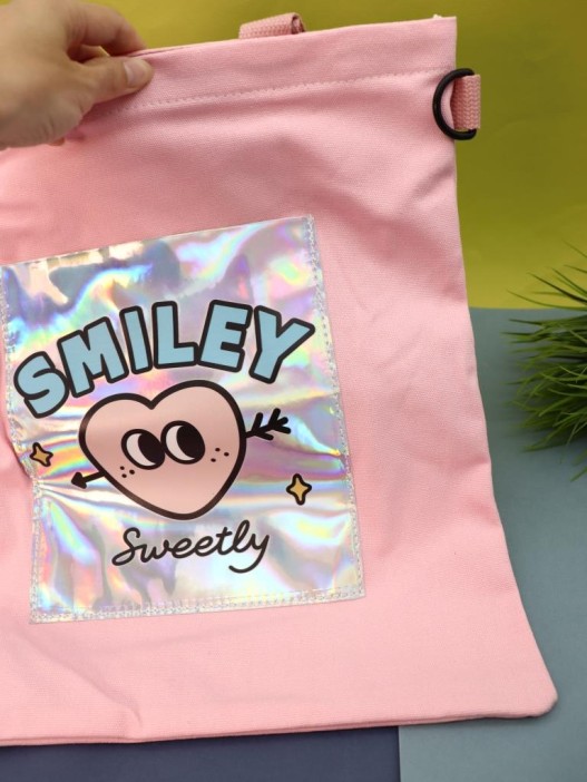 Сумка шоппер &quot;Smiley&quot;, pink 