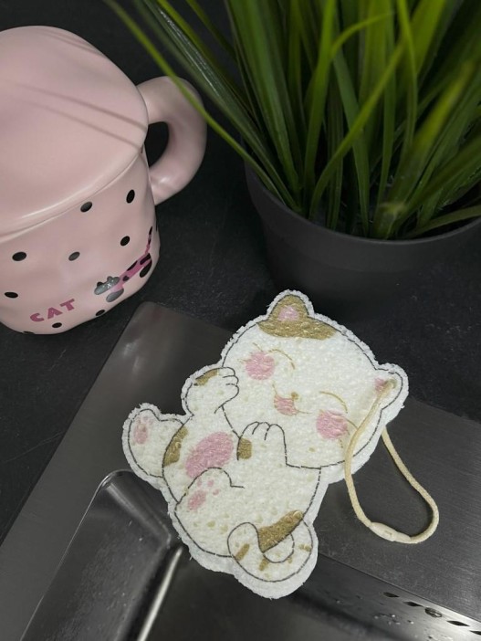 ЭКО губка для посуды "Funny kitty" 