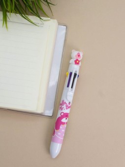 Разноцветная ручка 8 в 1 "Hello, Mr. Bear", white