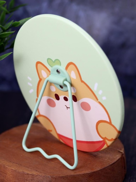 Зеркало настольное &quot;Head corgi&quot;, green (15,5*16 см) 