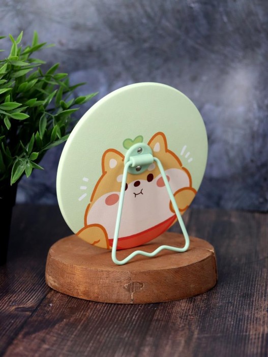 Зеркало настольное &quot;Head corgi&quot;, green (15,5*16 см) 