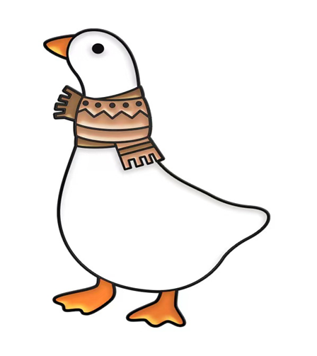 Значок металлический iLikeGift &quot;Goose and scarf&quot; 