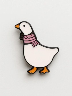 Значок металлический iLikeGift "Goose and scarf"