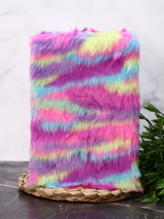 Блокнот плюшевый &quot;Rainbow lama&quot;, bright, 21,5х15 см, плотность 80 гр. 