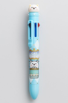 Разноцветная ручка 8 в 1 "Cute kitty", blue