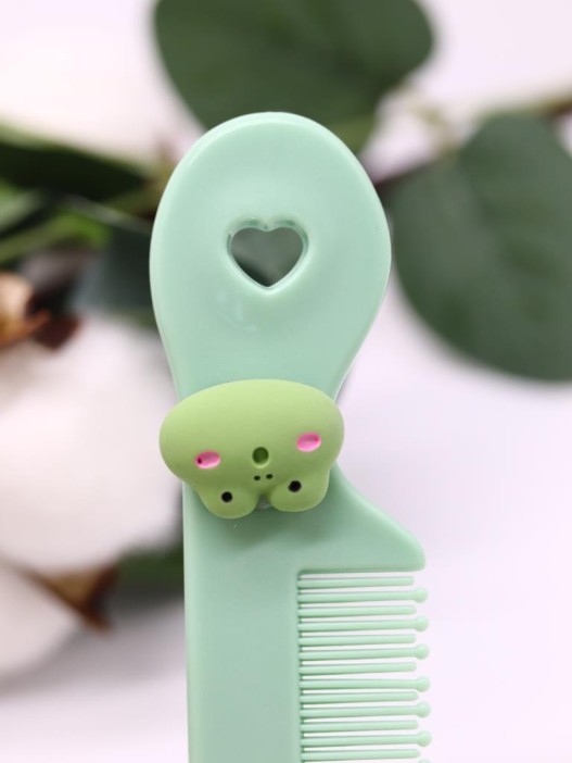 Расческа "Клуб животных, лягушка", зеленая 