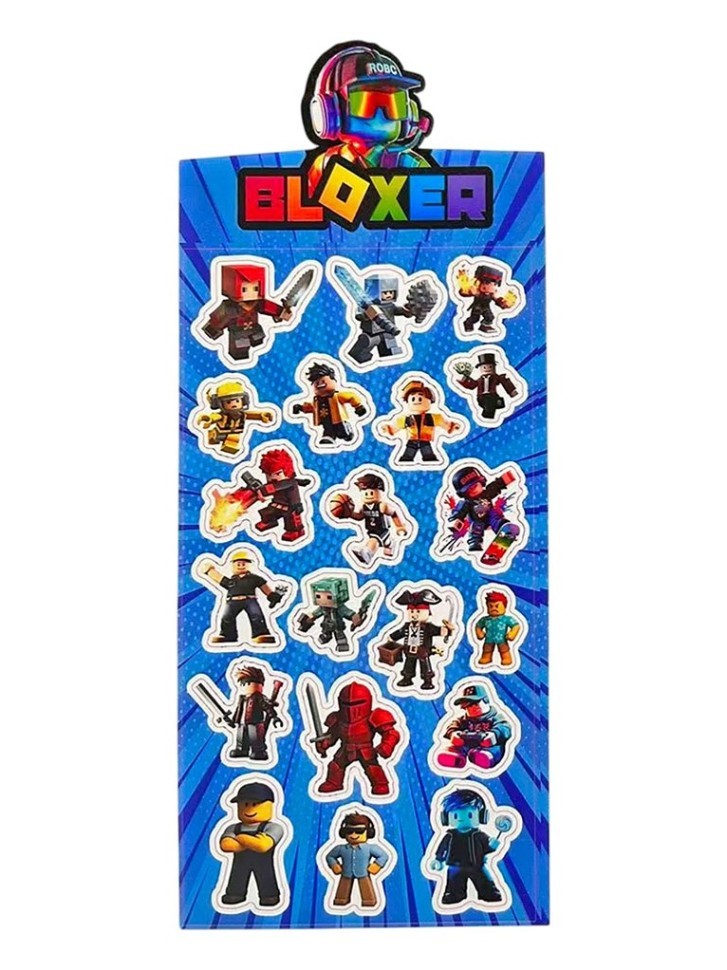 Наклейки лазерные "Bloxer", микс (10*22см)