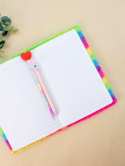 Блокнот плюшевый «Rainbow mouse», rainbow, 21,5х15 см, плотность 70 гр. 