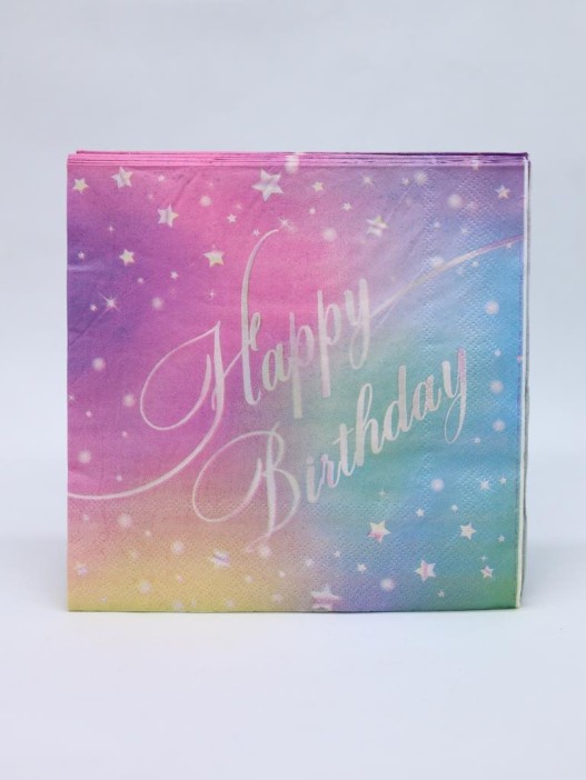 Салфетки бумажные 10 шт. &quot;Magical birthday party&quot;  (33*33 см) 