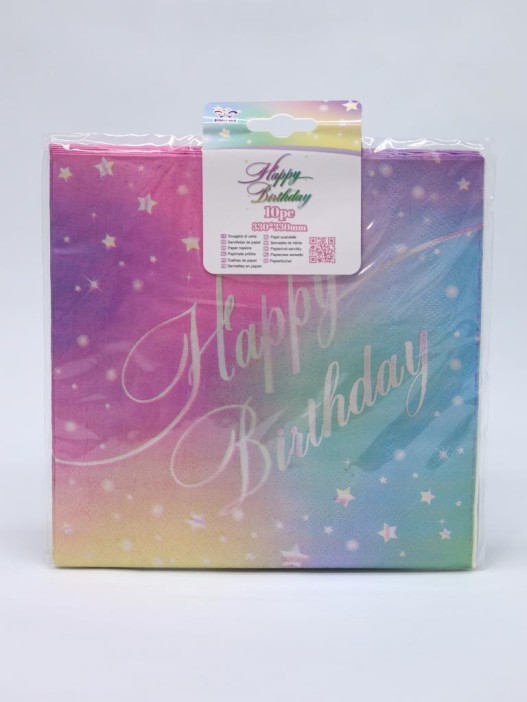 Салфетки бумажные 10 шт. &quot;Magical birthday party&quot;  (33*33 см) 