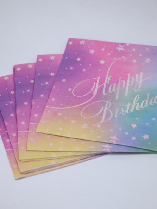 Салфетки бумажные 10 шт. &quot;Magical birthday party&quot;  (33*33 см) 