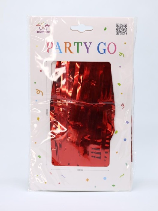 Праздничный занавес, дождик для фотозоны &quot;Rain&quot;, red (100*200 см) 