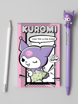 Блокнот А7 "Куроми-3", 65*98 мм, клетка, 40 л на скрепке, обложка 200 гр/м2