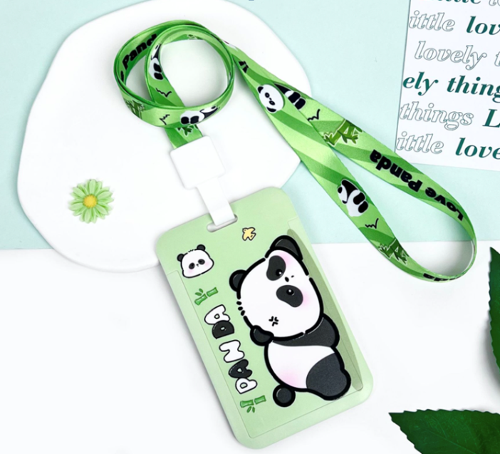 Футляр для карт на ленте &quot;Panda is resting&quot; 