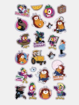 Объемные наклейки "Попугай Кеша" (11x22.5см)