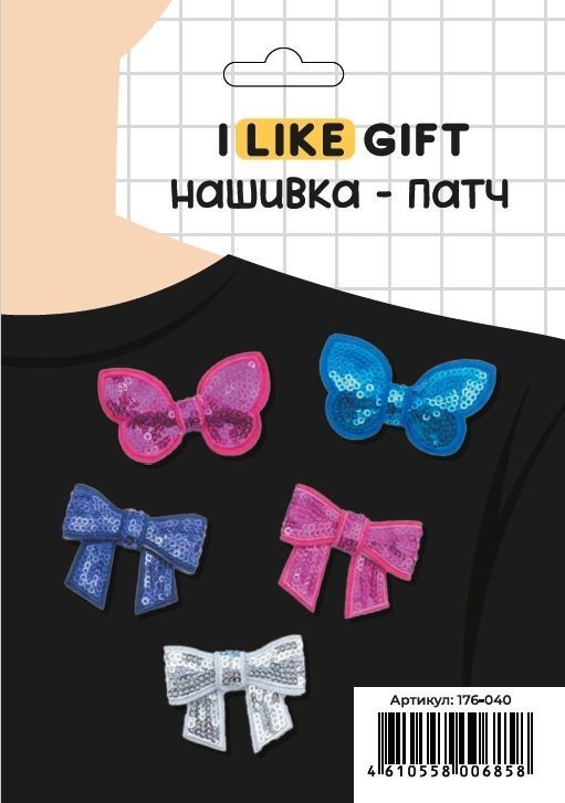 Набор термонашивок для одежды iLikeGift 5 шт. «Bows», mix
