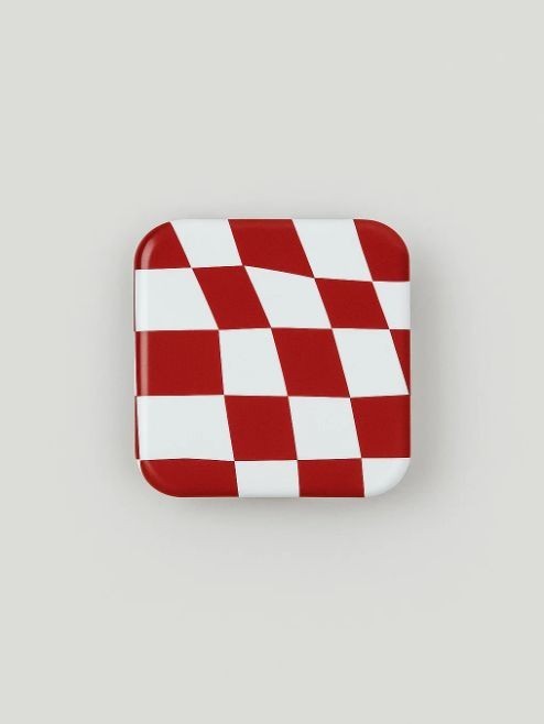 Попсокет-зеркало iLikeGift «Checkered», bordeaux 