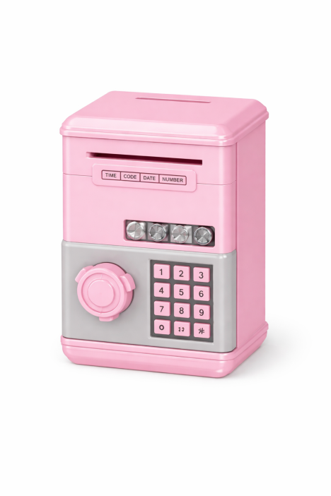 Копилка-сейф "Security", pink (11.5*8 см), пластик 