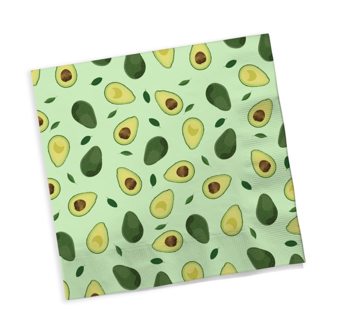 Салфетки бумажные трехслойные 20 шт. &quot;Авокадо-2&quot; (33*33 см) 