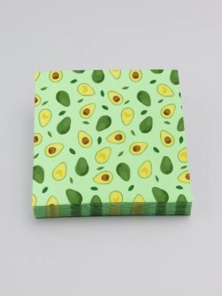 Салфетки бумажные трехслойные 20 шт. "Авокадо-2" (33*33 см)