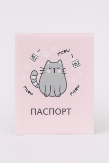 Обложка для паспорта "Кошка мяучит", плотность 600 мкм