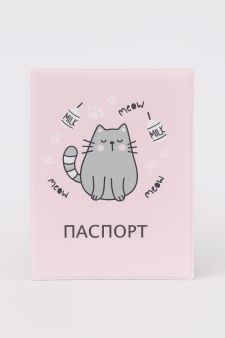 Обложка для паспорта "Кошка мяучит", плотность 600 мкм