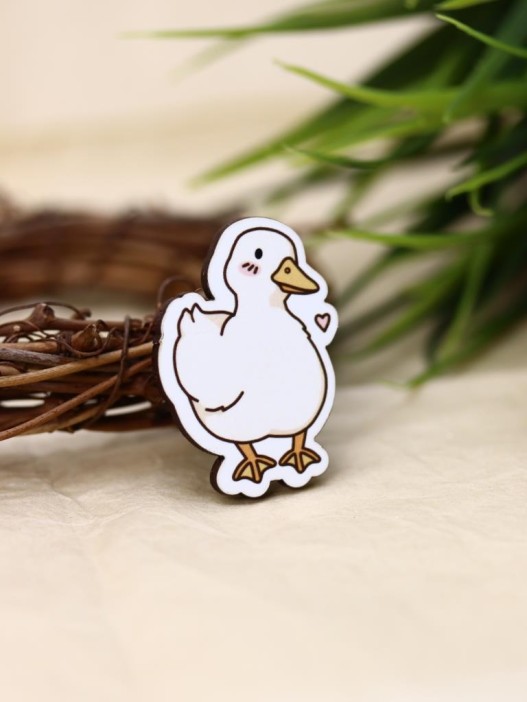 Значок ECO из дерева &quot;Романтичный гусь&quot; 