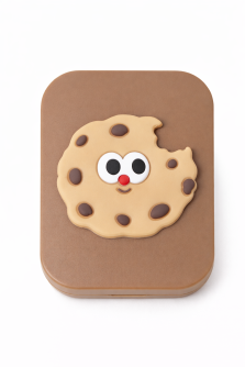 Зеркало с расческой "Печенька", коричневое