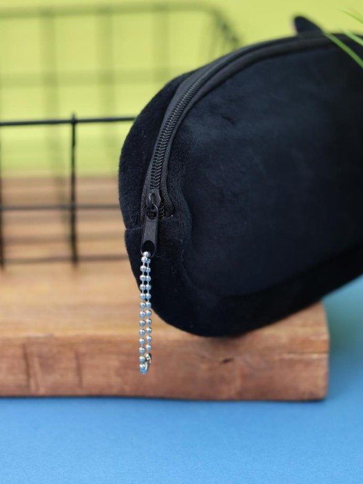 Пенал плюшевый &quot;Сat&quot;, black (20*10 см) 