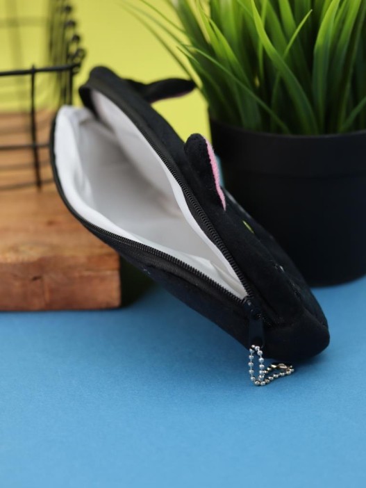 Пенал плюшевый &quot;Сat&quot;, black (20*10 см) 