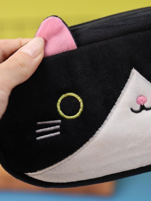 Пенал плюшевый &quot;Сat&quot;, black (20*10 см) 