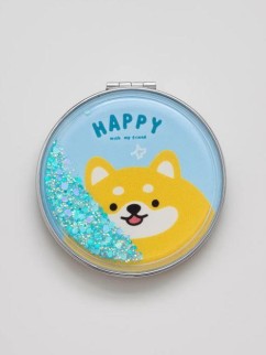 Зеркало-шейкер раскладное &quot;Friend corgi&quot;, blue (7*7 см)