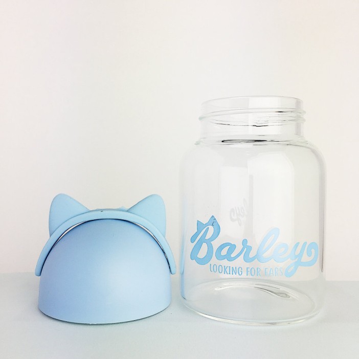 Бутылка "Barley" котик blue 
