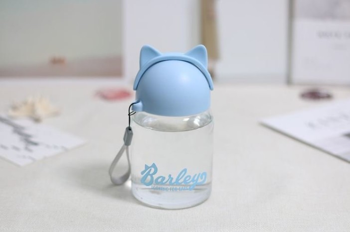 Бутылка "Barley" котик blue 