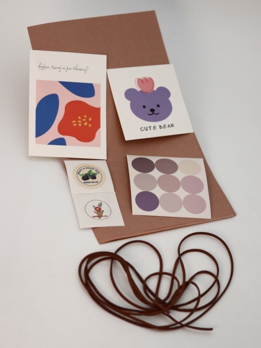 Упаковочный набор д/подарков(2 листа+лента+открытка+5 наклеек) &quot;Cozy reflections&quot;,50x70см 