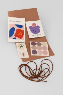 Упаковочный набор д/подарков(2 листа+лента+открытка+5 наклеек) "Cozy reflections",50x70см