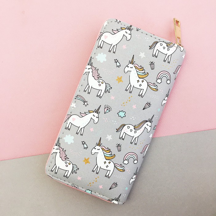 Кошелёк &quot;Happy unicorn&quot; grey 