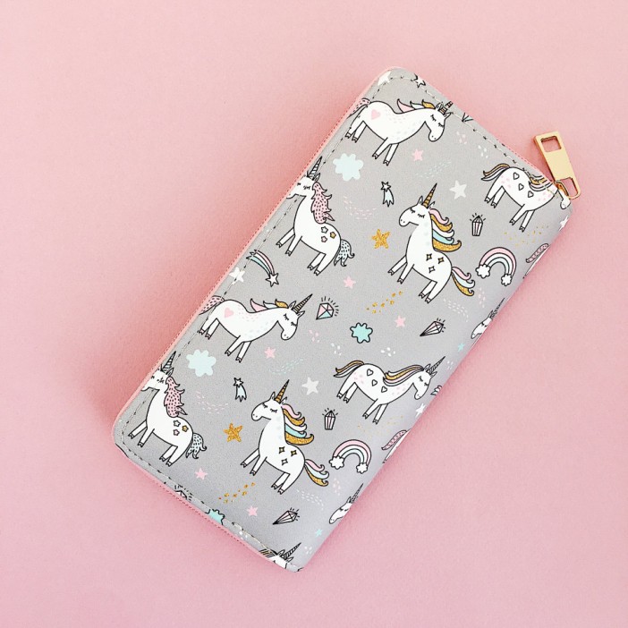 Кошелёк &quot;Happy unicorn&quot; grey 