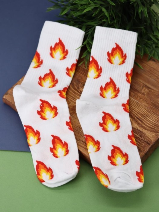 Носки женские "Fire", р. 35-40, белый 